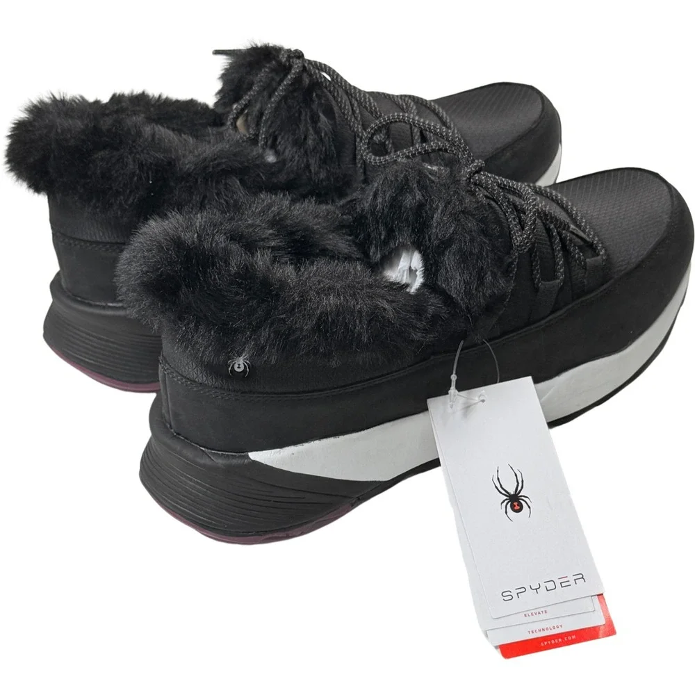 Spyder Aggie Shoes - NEW Womens Size  8.5‎ Black / White - #48998-FLR